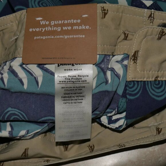 Patagonia Stretch Wavefarer 21" Board Shorts Quick Drying DWR UPF50 Sizes 28 30 - Picture 5 of 8